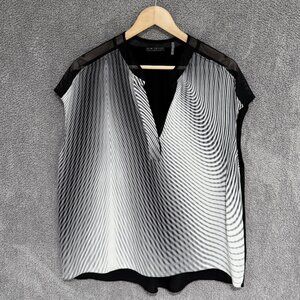 Elie Tahari Midtown silk and mesh blouse